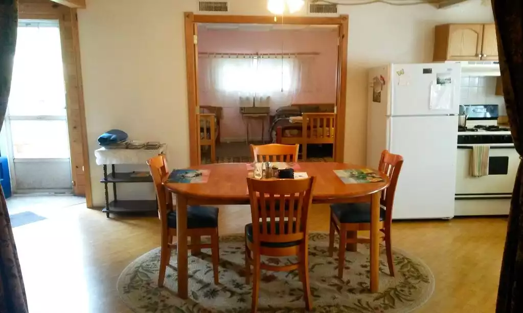 Dining area/kitchen and bedroom view Dining area/kitchen and bedroom view - Catskill Cottage - 2 bedroom by Windham and Hunter - Prattsville