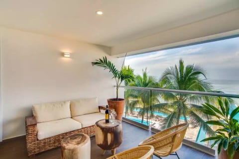 Enjoy cocktails on your beautiful balcony.