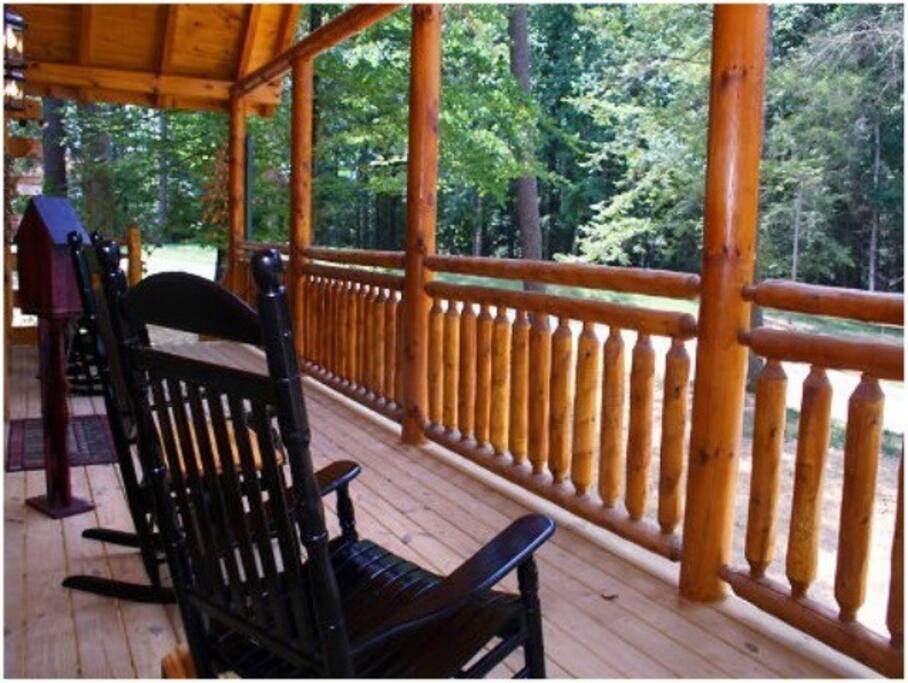 Front Porch with Two Rocking Chairs