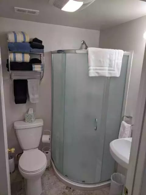 brand new bathroom with a heated floor