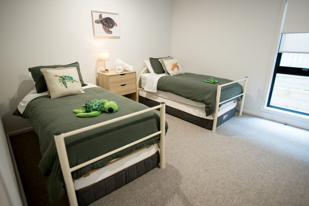 "Turtle" bedroom - two single beds