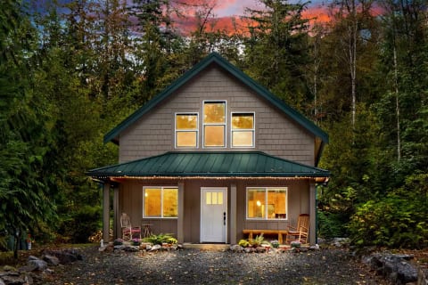 Enjoy sunset at Mt. Baker Hideaway!