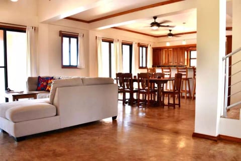 Living room and dining area