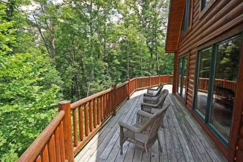 Deck facing the woods