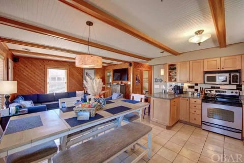 Our open concept living area has plenty of room for your whole family, friends, and drops ins! A welcome basket greets every guest at Sea Winds OBX - what sort of treats will be awaiting you?