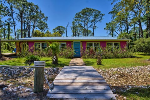 Boardwalk leading to front door
