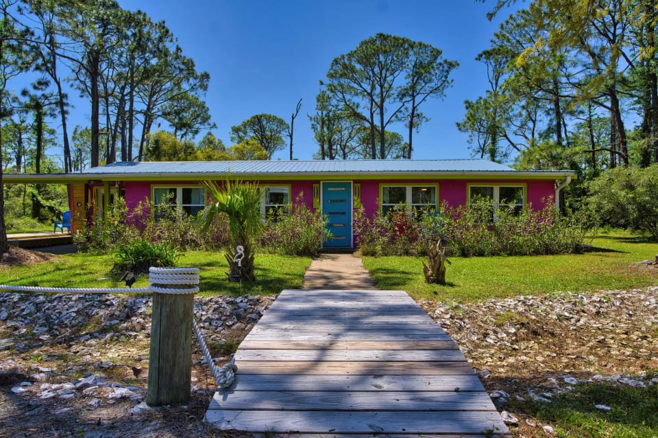 Boardwalk leading to front door
