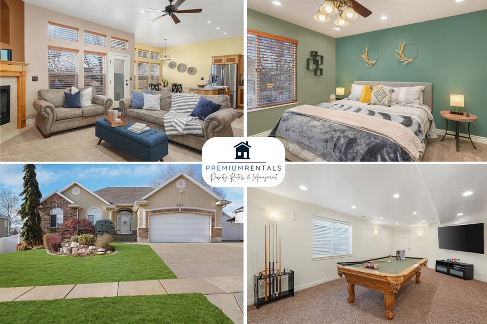 Spacious 5BR Retreat with Game Room, PS5 & Garage - Layton