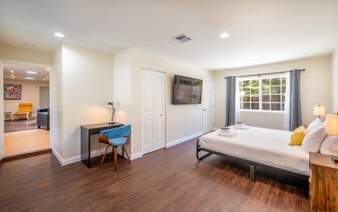 Spacious house has two master bedrooms & king beds