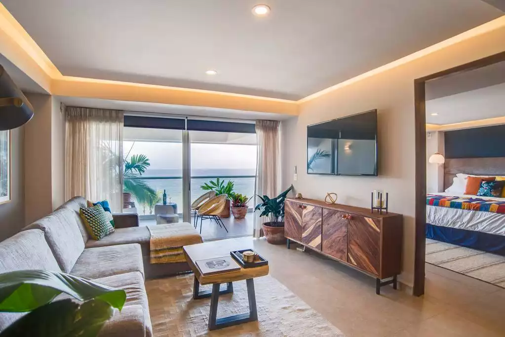 The living room has a 55” LG SmartTv.