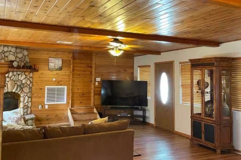 Watch a movie or read a book in our cozy living room.