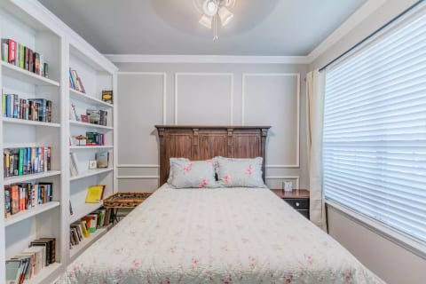 Downstairs bedroom and library