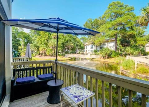 Seascape Villas 3247 - Deck - The outside deck is a great place to relax and enjoy the wonderful view.