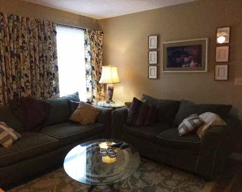 The guest suite's living room.