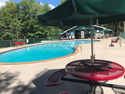 Outdoor heated (shared) swimming pool open Memorial Weekend to Labor Weekend