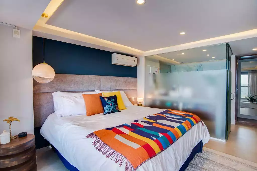 The Master Suite includes: beautiful accent lighting, custom headboard, large bathroom with rain shower, ample closet space with safe.