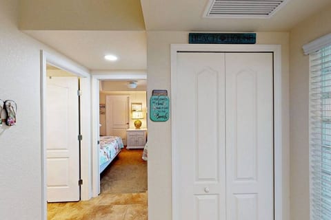 When you walk in the front door you will have a closet full of beach toys, chairs, wagon, boogie boards, and umbrella waiting for you. Look at all the stuff you don't need to back because it is at your home away from home.