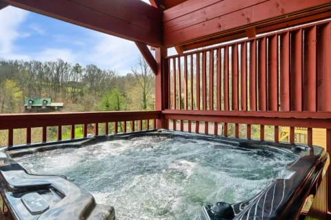 Main level deck has brand new luxury hot tub!