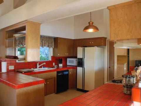 The large, open kitchen area has all the modern conveniences you expect