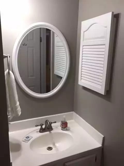 Master bedroom vanity area which connects to master bath.