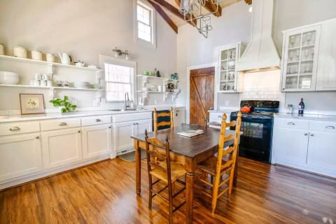 Enjoy a kitchen stocked with every item you'll need during your stay.