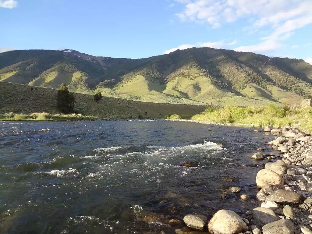Madison river below the house