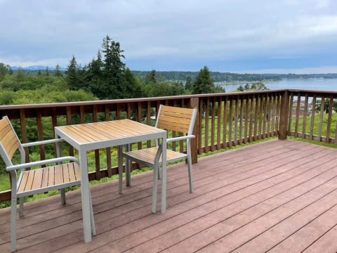 The French doors open up to a private patio where you can enjoy an expansive view