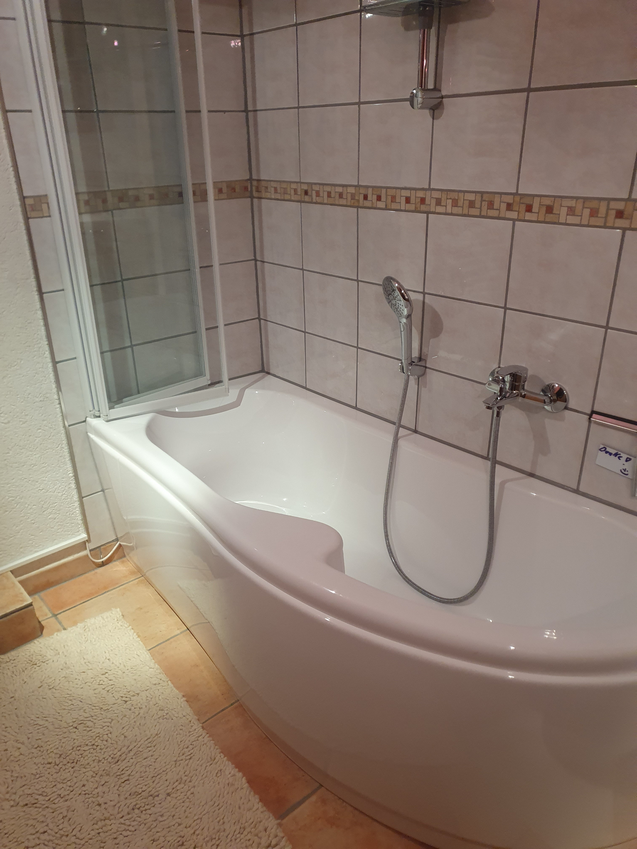 Shower with bathtub - Souterrainwohnung - Heidelberg