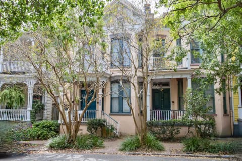 Historic Courtyard in Forsyth Park, Savannah, Ga.