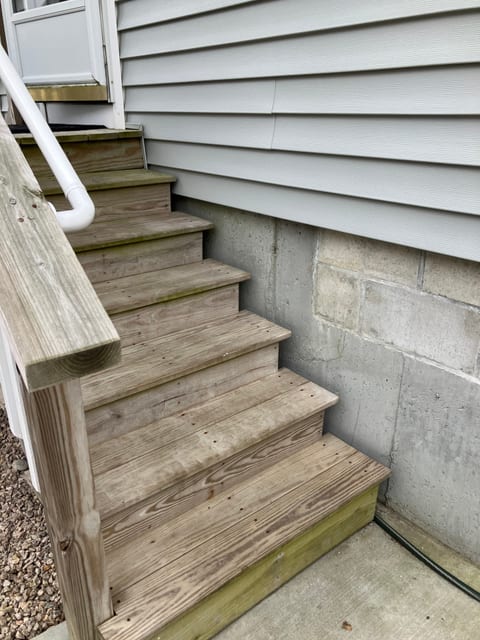 for awareness of mobility/elderly concerns, 7 steps from upper driveway