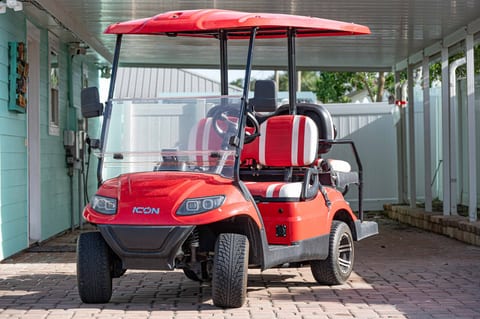 Hop in and go — coolers, chairs, and the whole crew loaded up, beach-bound in under five minutes (add't rental available).