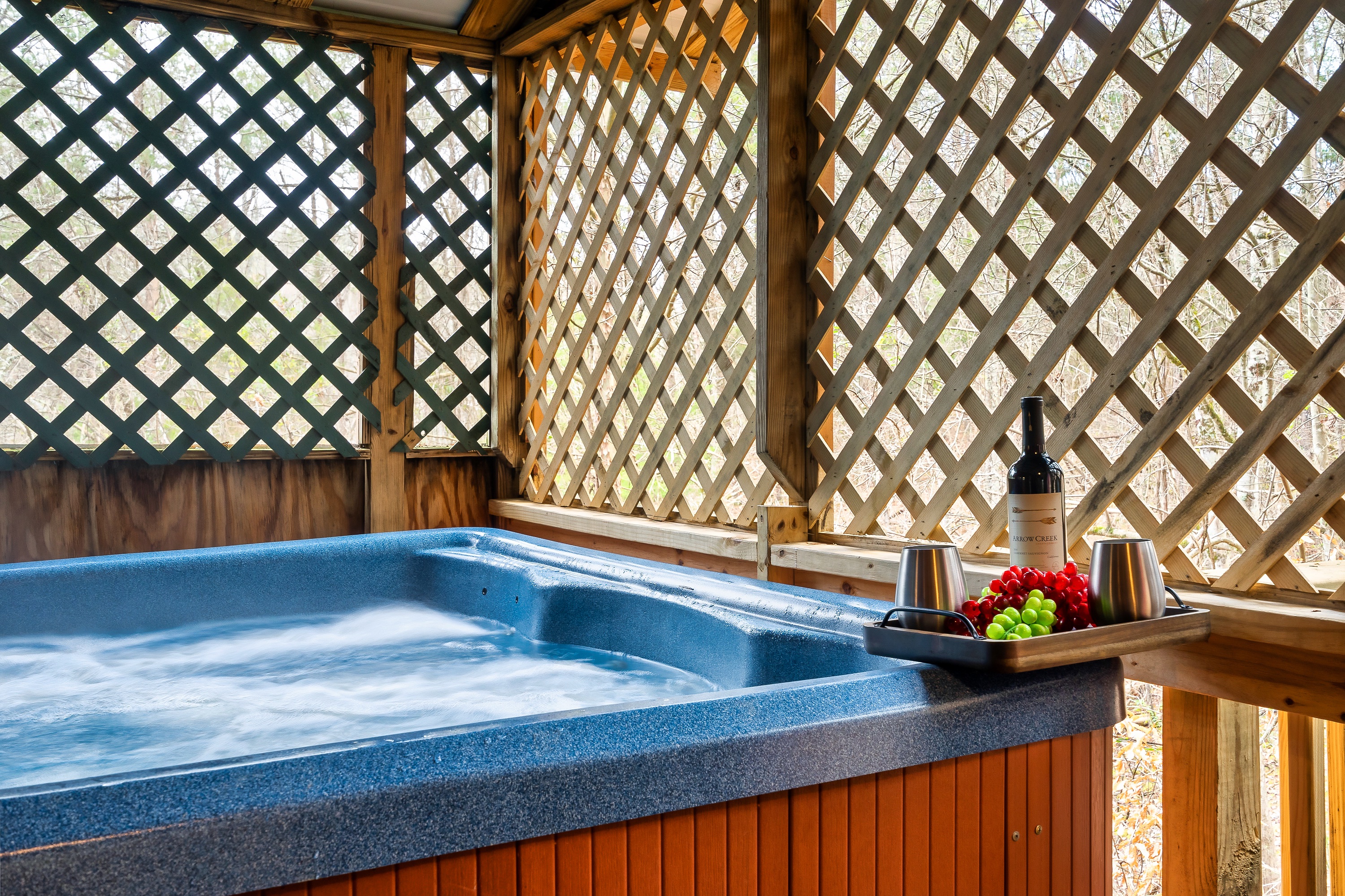 Soak in the hot tub