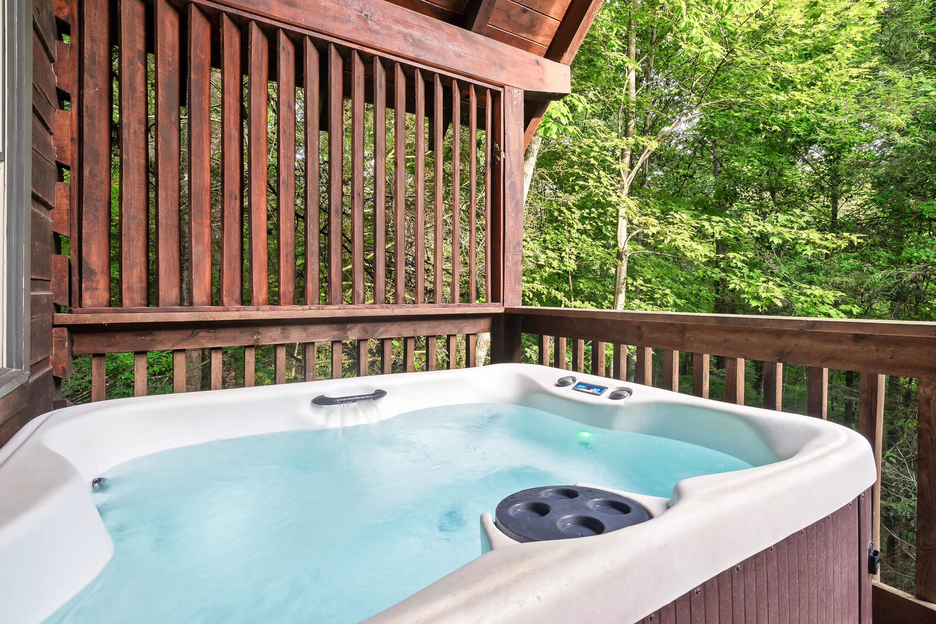 Experience relaxation in our hot tub