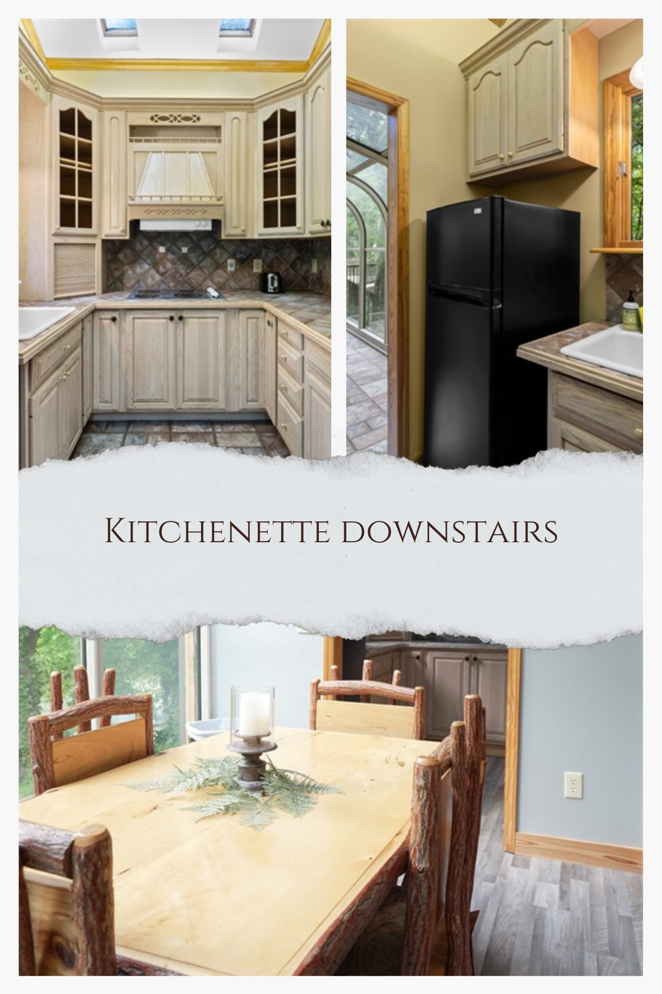 Kitchenette downstairs - River's Edge - Cullowhee