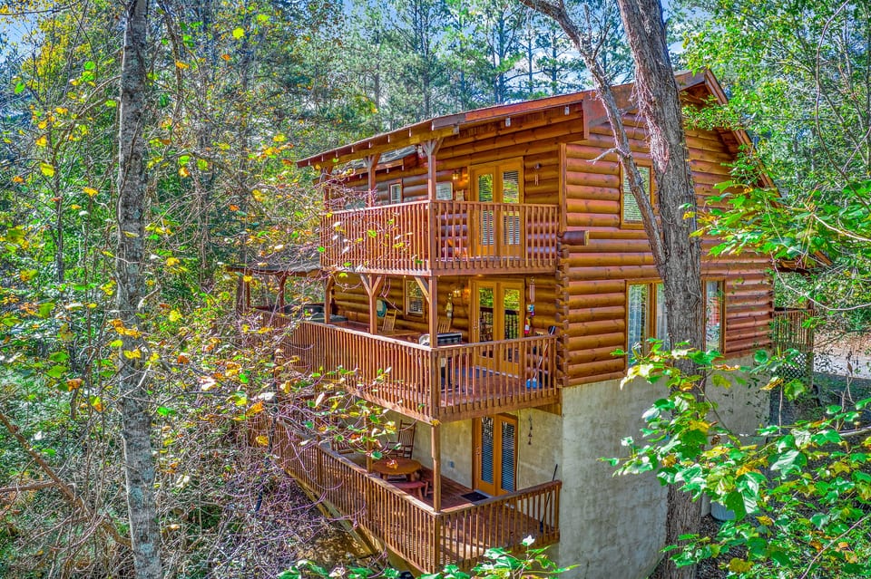 Tucked away in the trees, our cabin feels like your own private mountain escape.