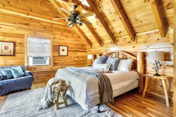 Relax in luxury on our plush King beds in the master suite. Sleep like royalty awaits!