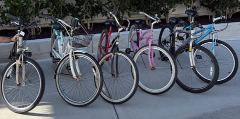Bike everywhere with 6 included bikes!  No need for a car!