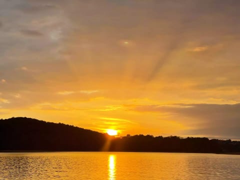 Beautiful sunsets on the lake