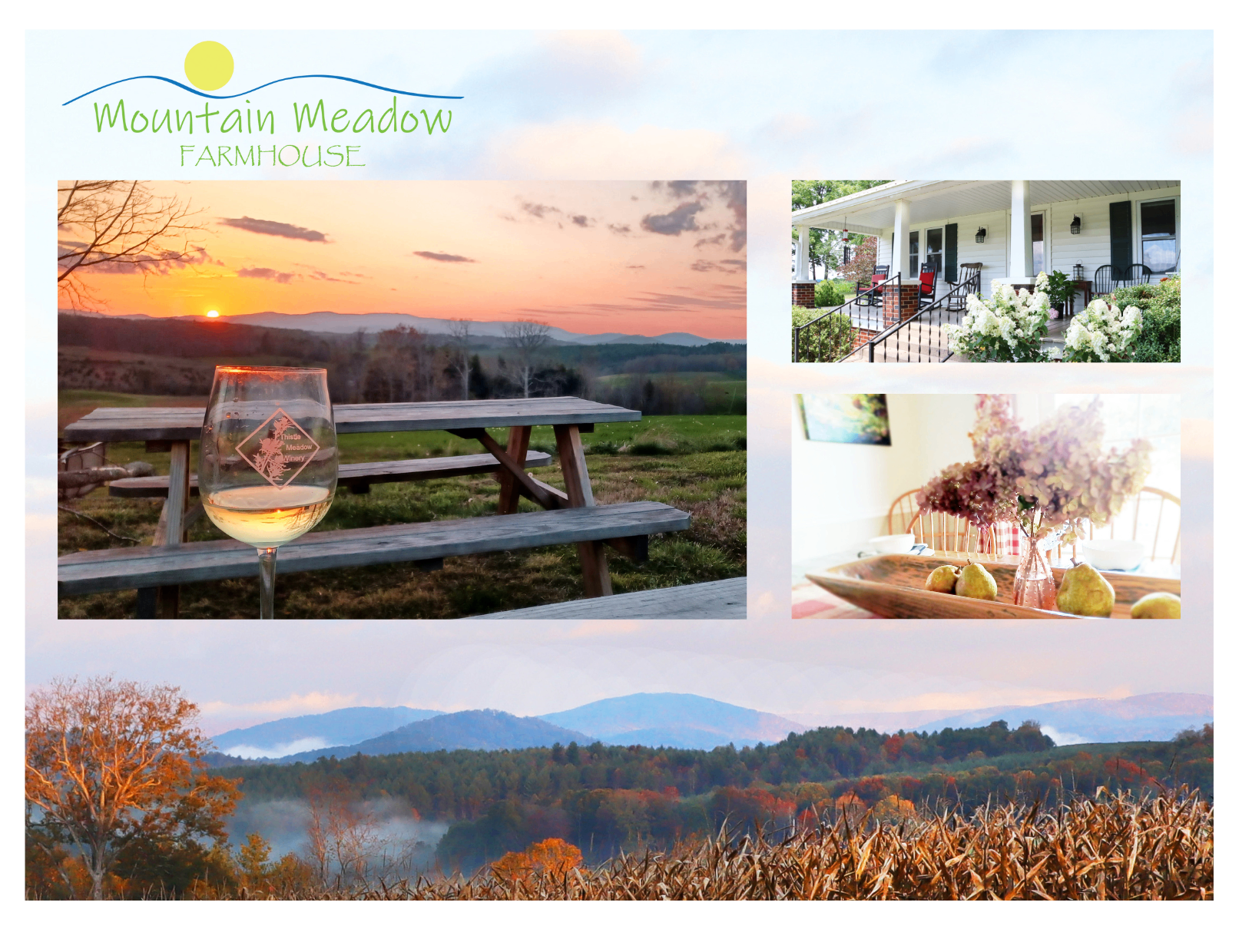 Mountain Meadows Farmhouse Views/HotTub near River