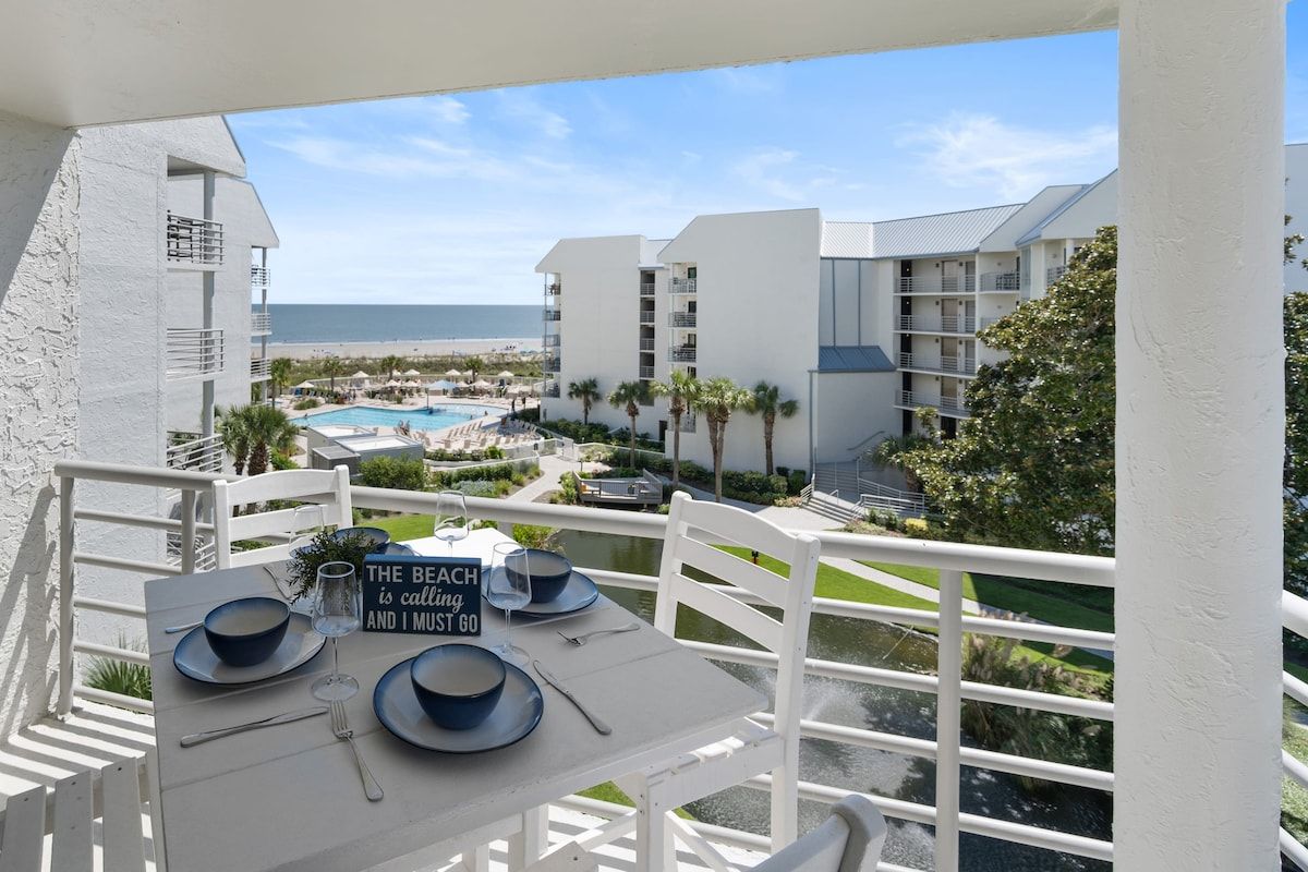 Ocean Views at Villamare 1404, Right on the Beach! image 4