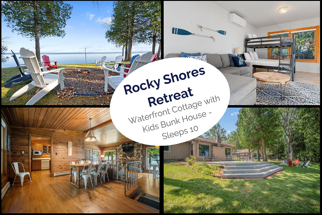 Rocky Shores Retreat - Door County waterfront cottage with room for 10.