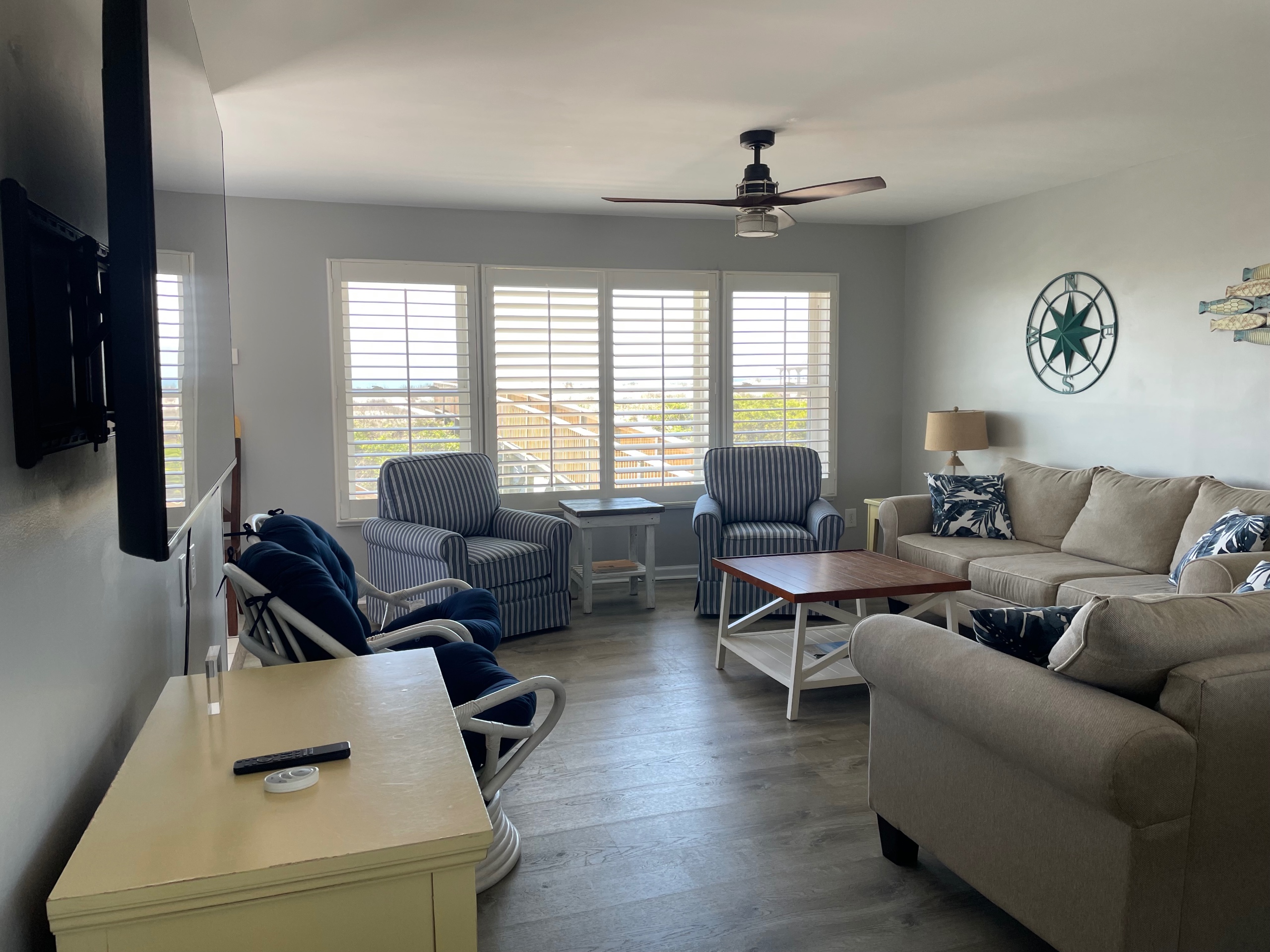 The spacious East side family room.