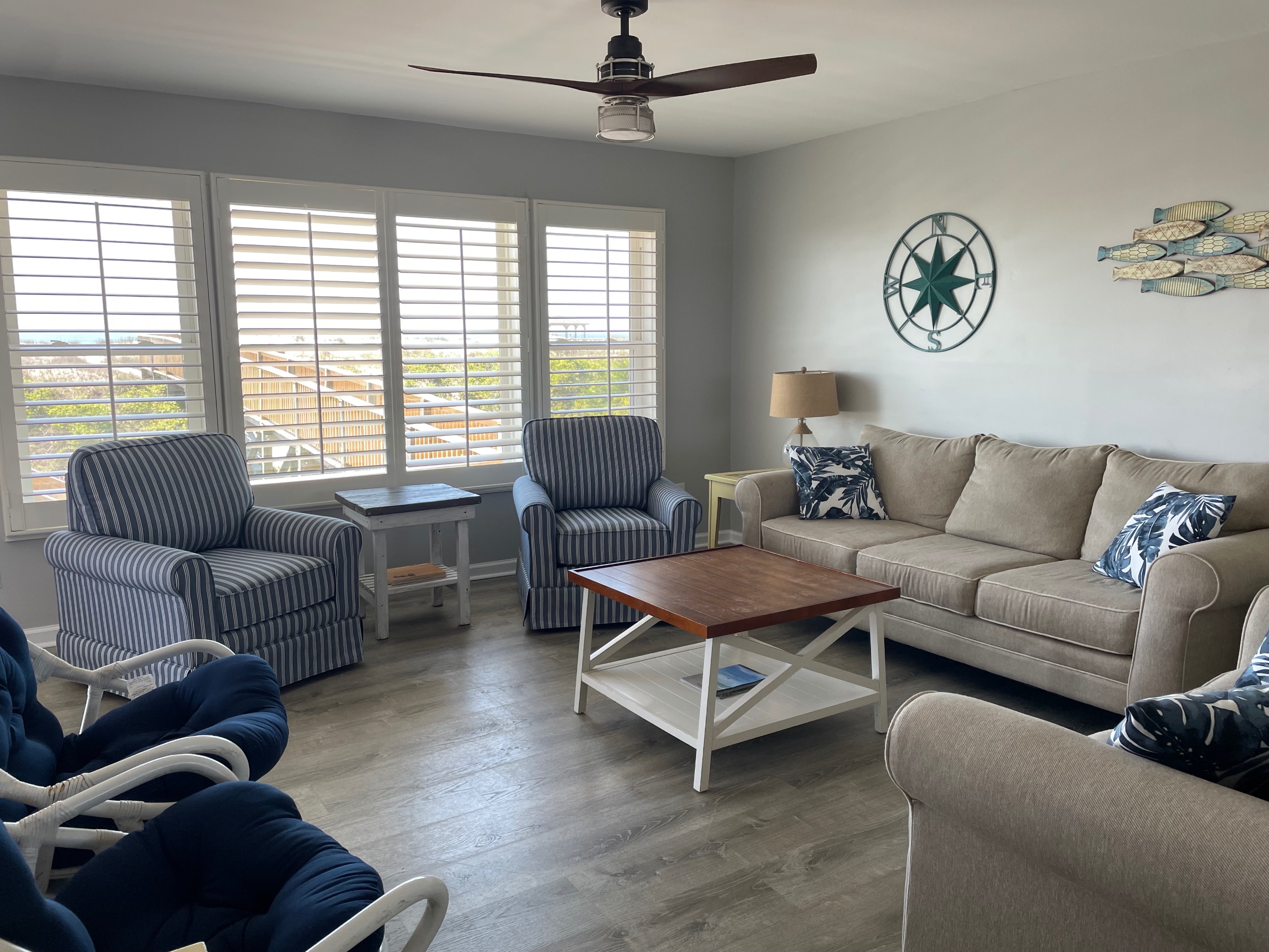 The spacious East side family room.