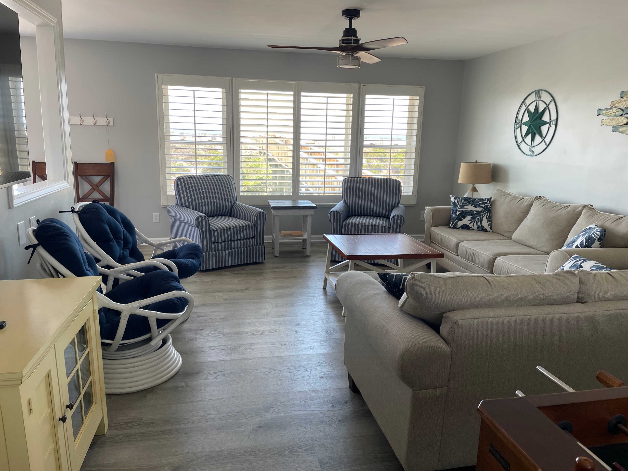 The spacious East side family room.