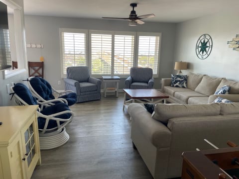 The spacious East side family room.