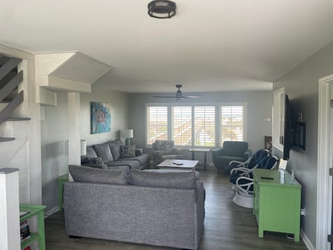 Spacious West side family room with a beautiful ocean view!
