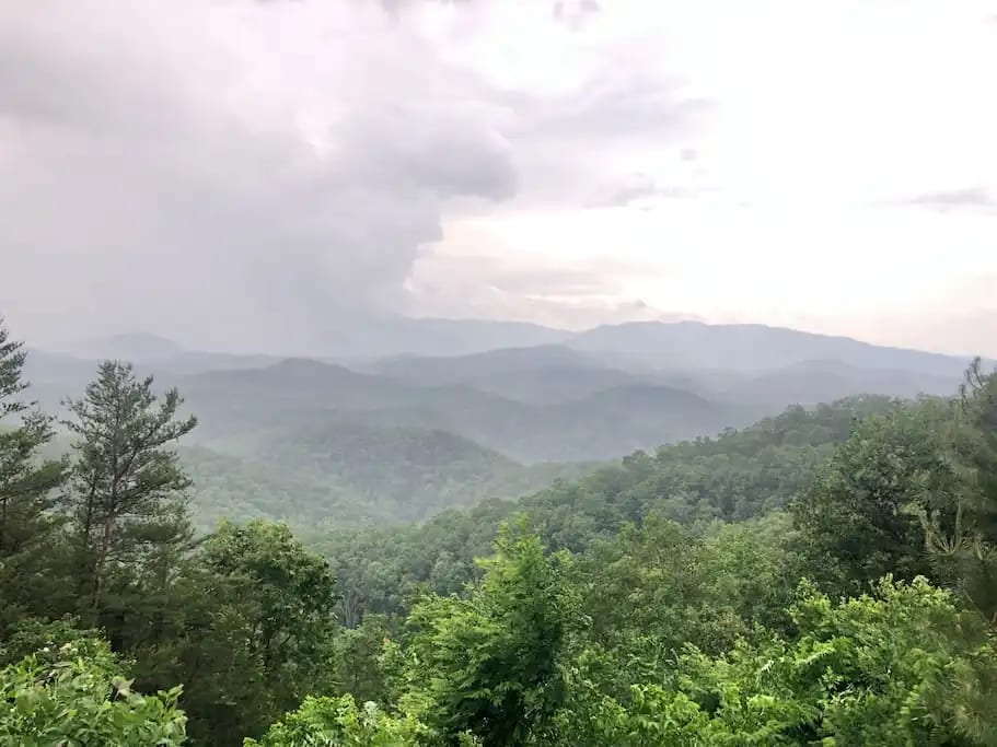 Just 5 min from the cabin views like this on the new Parkway View .