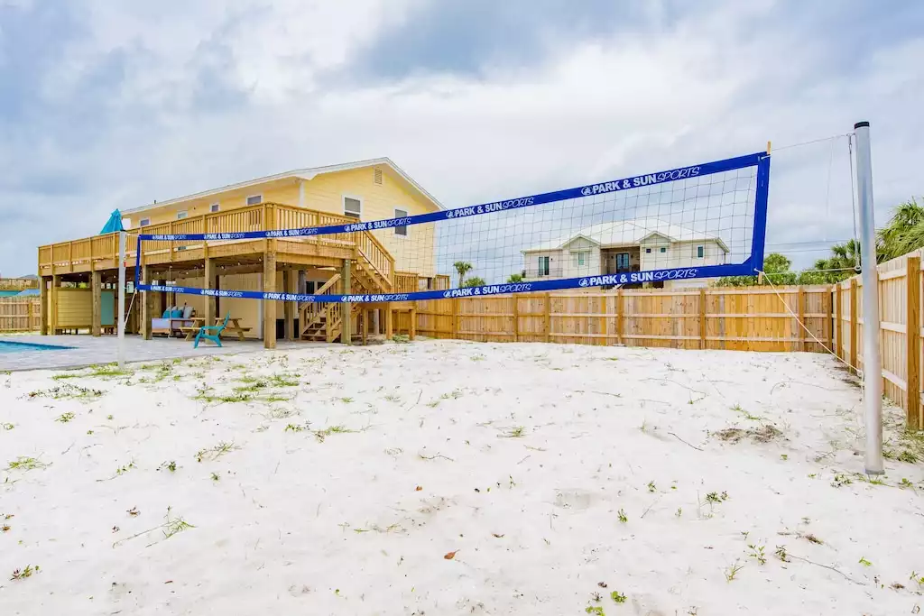 Regulation sized volleyball court - Sunshine Beach House (heated pool) - Pensacola Beach