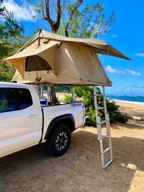 Kauai Camping and Drive in a 2021 Camper Truck Glamping Style