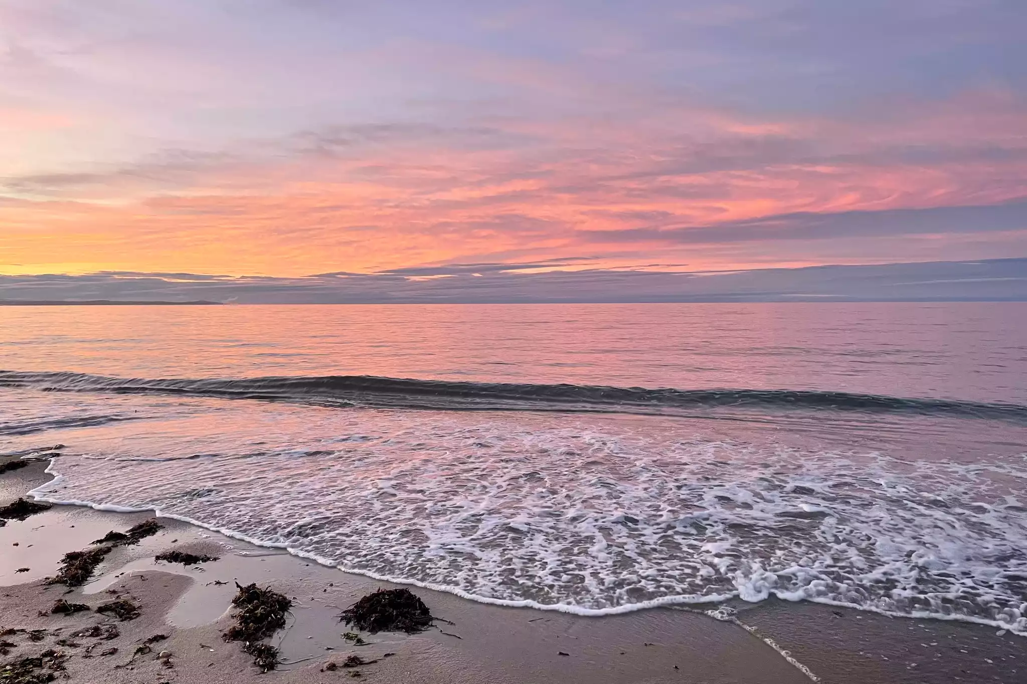 Take a walk after dinner and watch the colors of the sunset - Sand Castle Drive ~ Oceanfront with Private Beach - Sandwich